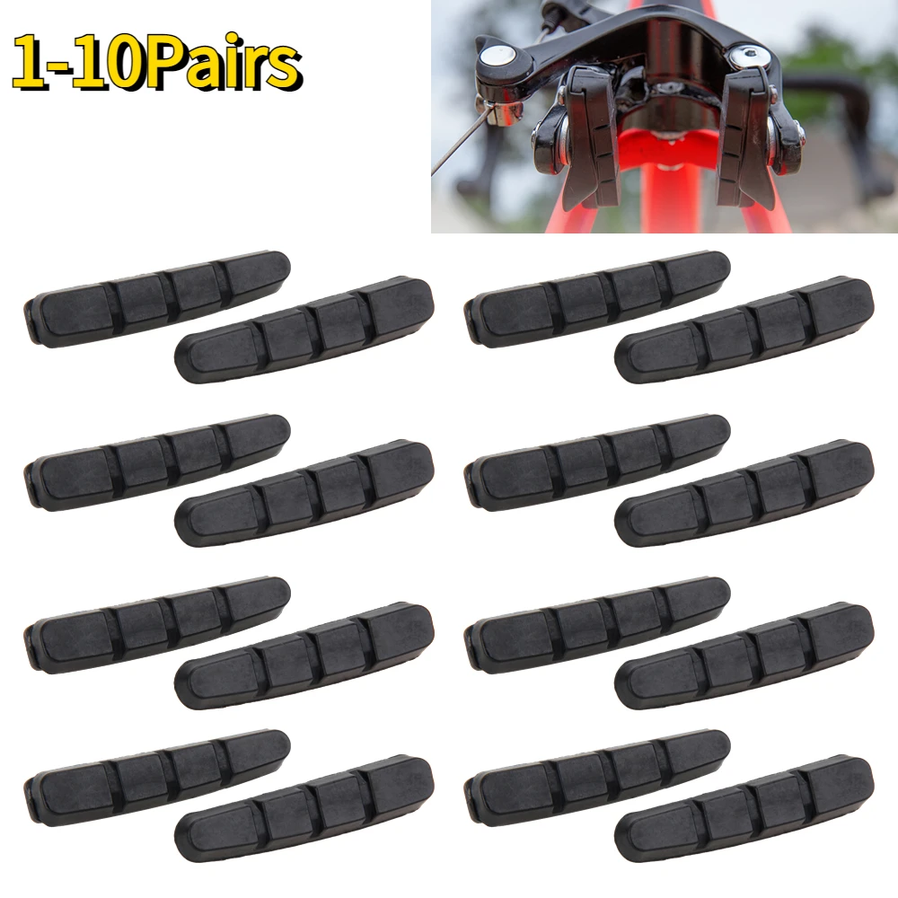 1-10 Paar Racefiets Remblokken Schoenen Voor Lichtmetalen Velgen Dura Ace Ultegra 105 Cartridge Fiets Remblokken Fietsremgereedschap Onderdeel