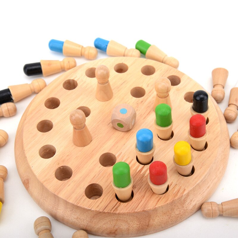 Kids Party Game Houten Memory Match Stick Schaakspel Fun Blok Bordspel Educatief Kleur Cognitieve Vermogen Speelgoed Voor Kinderen