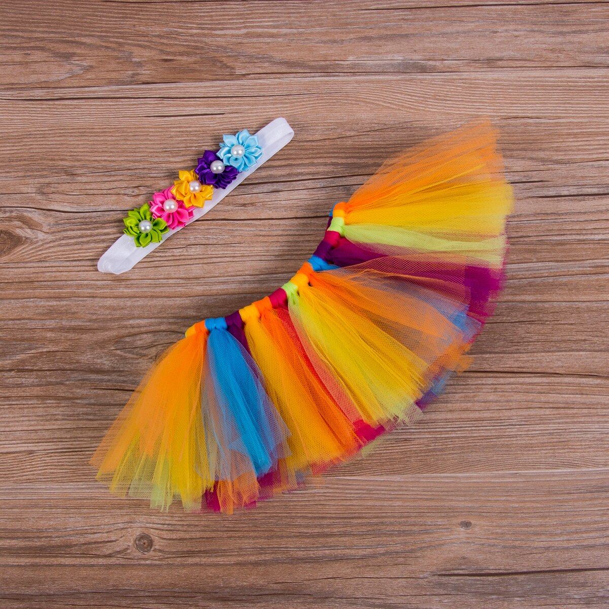 20cm Tutu Skirt Baby Girl Skirts Newborns Princess Pettiskirt Party Dance Rainbow Tulle Skirts Girls Photo Shooting Costumes