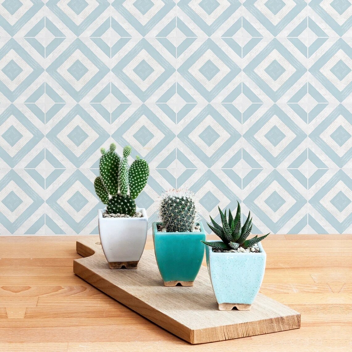 Blue Yellow Floor Tile Sticker Panel Peel and Stick Decal Vinyl Floor Tile Sticker Kitchen Backsplash Carreaux de Ciment