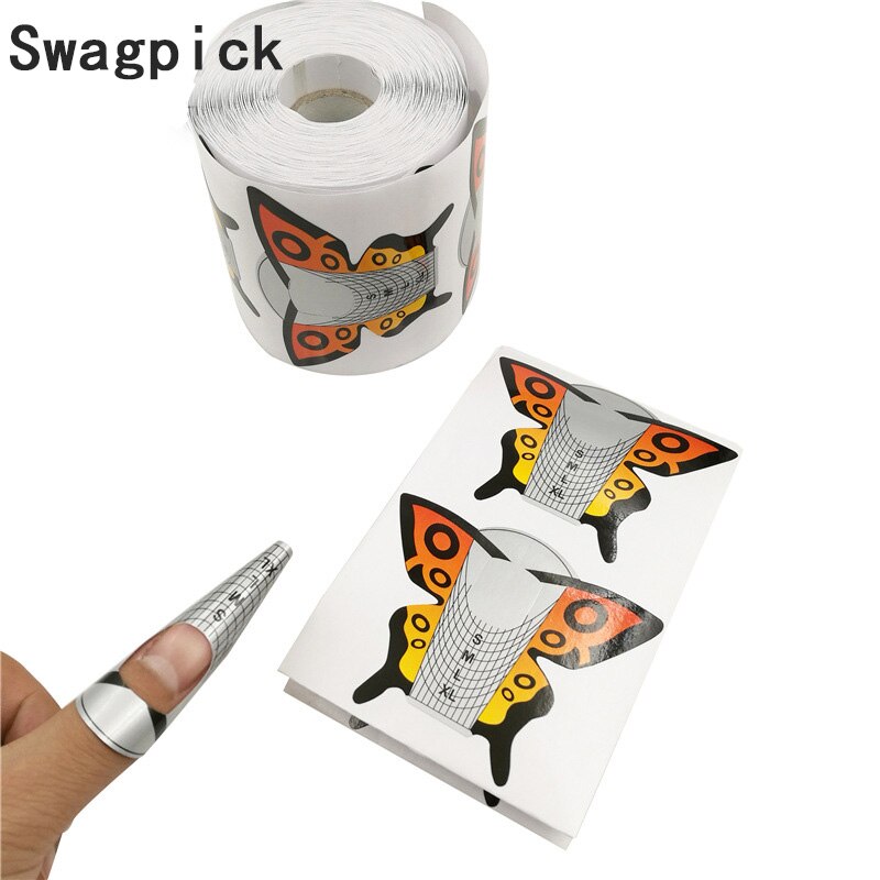 Swagpick 100 pièces U carré pointu forme de fin adhésif forme d'ongle pour acrylique UV Gel pointe d'ongle Extension d'ongle Art outil Pro