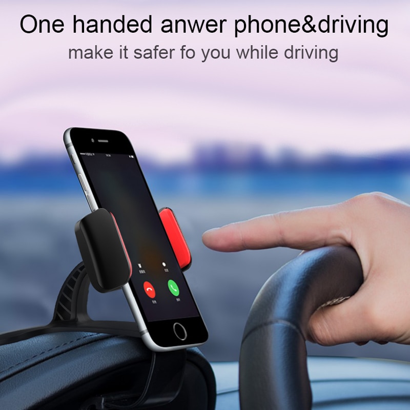 XMXCZKJ Auto Telefon Halter 360-Grad Rotation Handy Halter Geeignet für 4 zu 6 zoll Smartphones, dreh Armaturenbrett Clip Mo