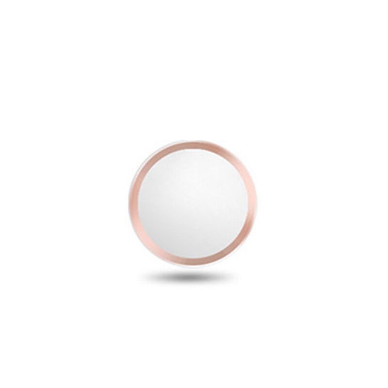 Pegatina Universal de botón de inicio para iPhone, botón de aluminio redondo de Metal para iPhone 8 7 6 6s Plus 5 5S SE, compatible con botón de identificación táctil para iPad Air 2 3: Rose Gold
