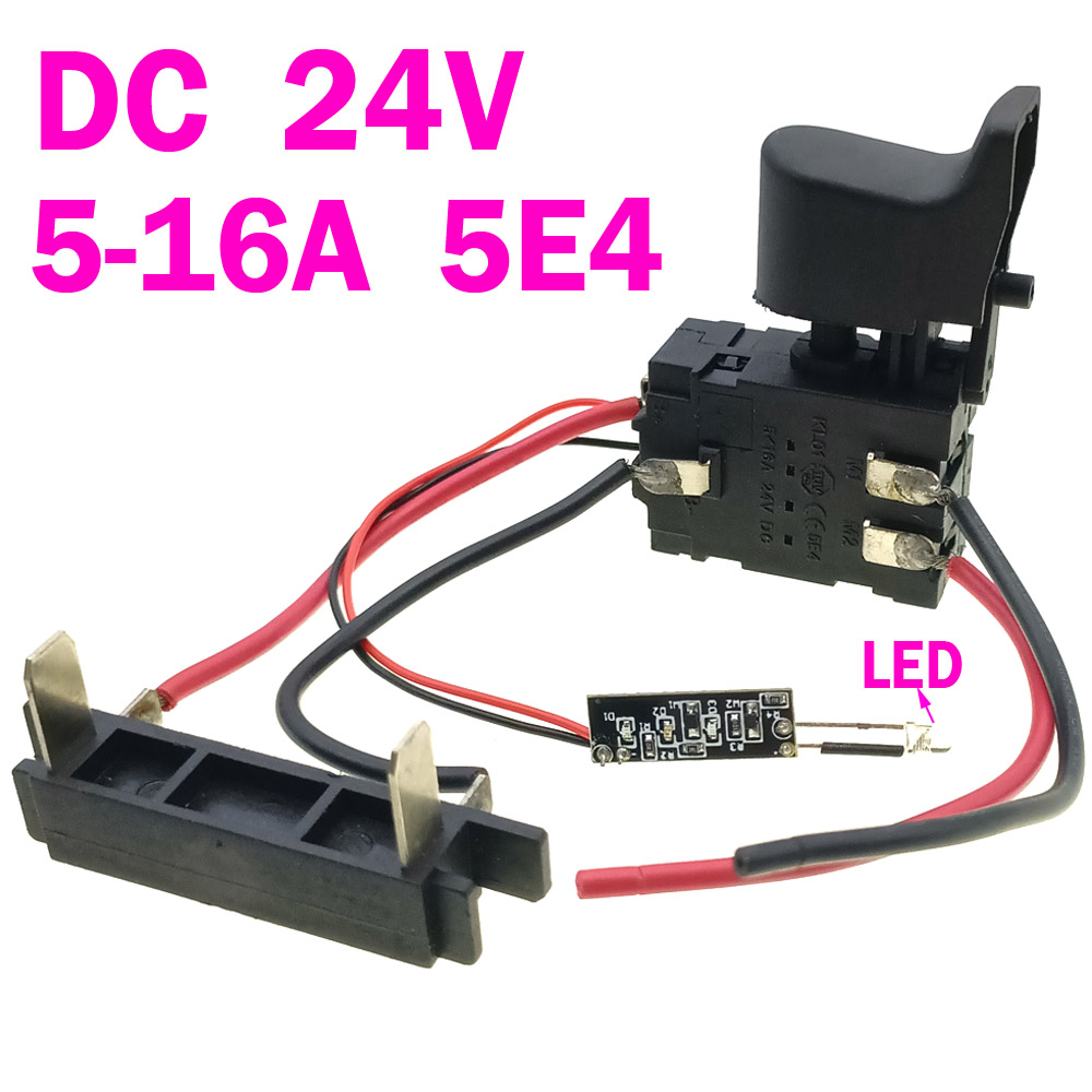 DC 24V 5-16A 5E4 Electric Wrench Switch Accessories with LED Electric Wrench Trigger Switch Forward and Reverse Speed Switch: Default Title