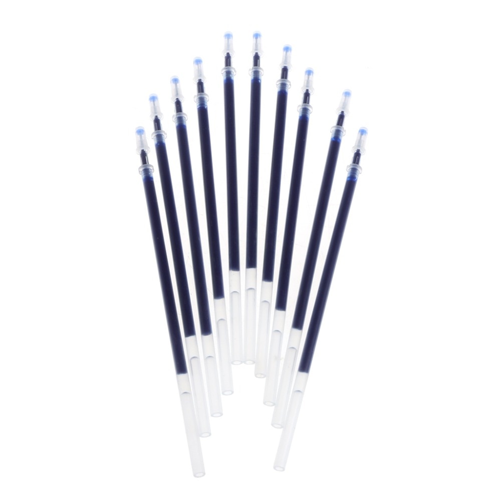 10Pcs Gel Pens Refill 0.38mm Gel Ink Ballpoint Pen Refill Black Blue Red Stationery Supply