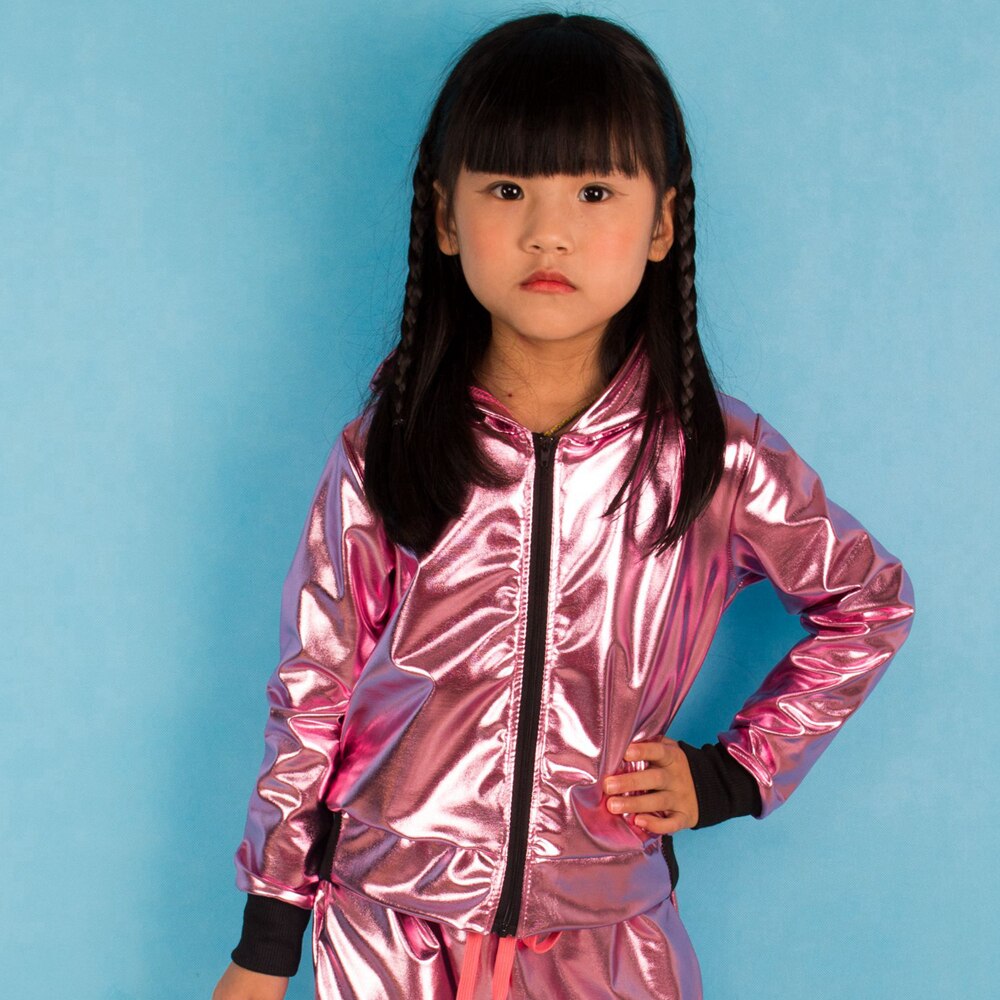 Chaqueta bomber Unisex para primavera y otoño, ropa de calle, puesta en escena, baile de Hip Hop, abrigo para niños, chaquetas para niñas,: 12