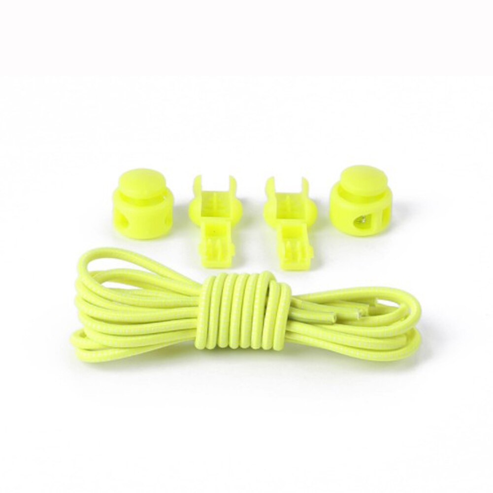 EIN Paar Von Verschiebbaren römisch Bequem Elastische Schnürsenkel Sperren Schnürsenkel Sommer unisex Sneaker Schnürsenkel Schnürsenkel: fluoreszierend Gelb
