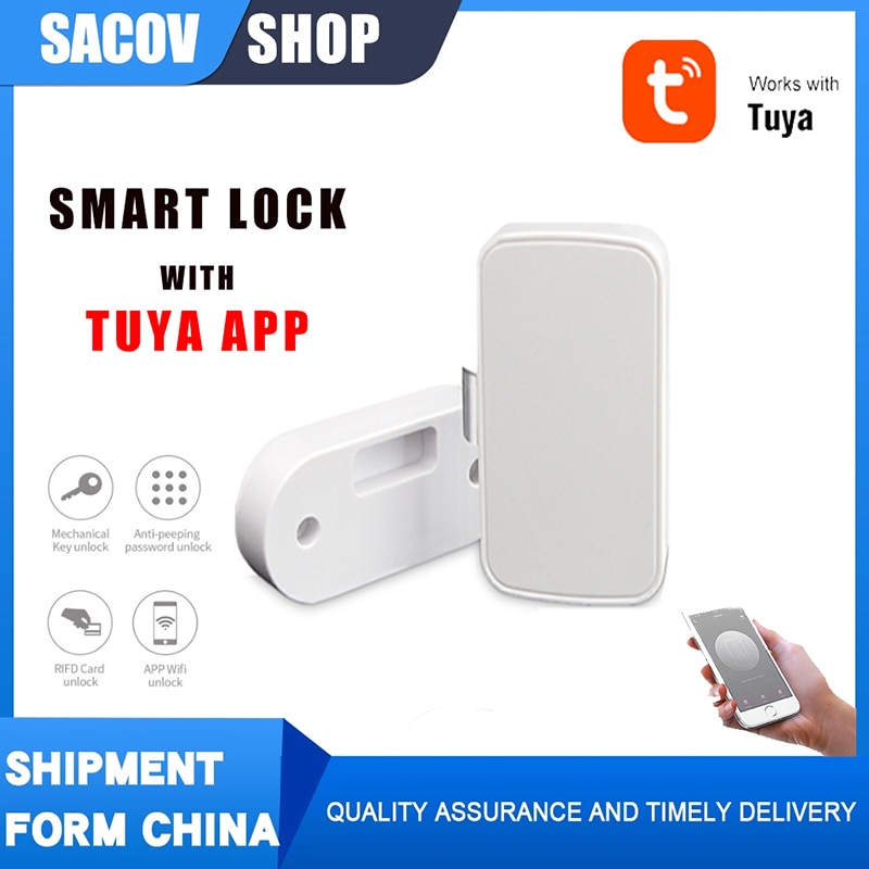 TUYA Drawer Lock Smart Cabinet Lock DIY Hidden Safety Digital Smart Cabinet Wardrobe Lock Home Accessories Hidden Safety Digital