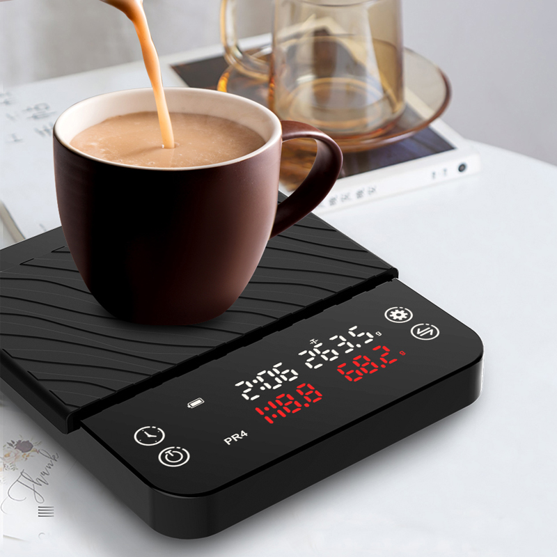God digital kaffevekt timer 2kg /0.1g husholdnings drypp kjøkkenvekt med timer весы 커피 스케일 для кофе مقياس القهوة