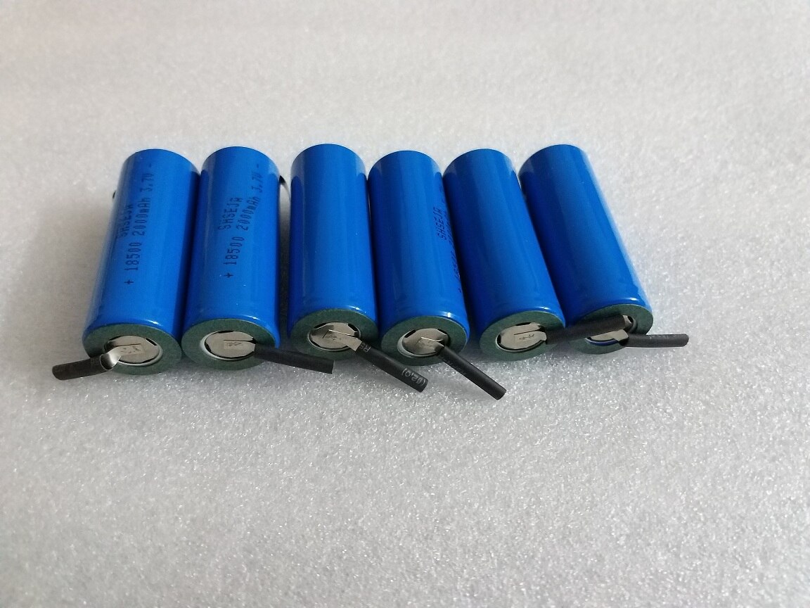 18500 2000mAh 3.7 V batería recargable Batería de iones de litio Recarregavel para linterna LED: Rojo