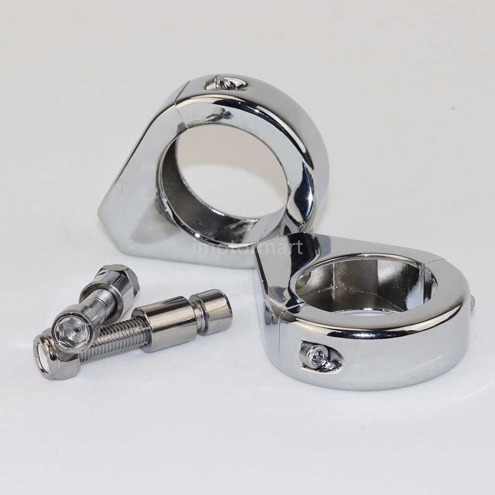 2 stücke Chrome Blinker Halterung 39mm/41mm/49mm Für Harley Montieren Gabel Drehen signal Halterung Umzug Schellen Motorrad