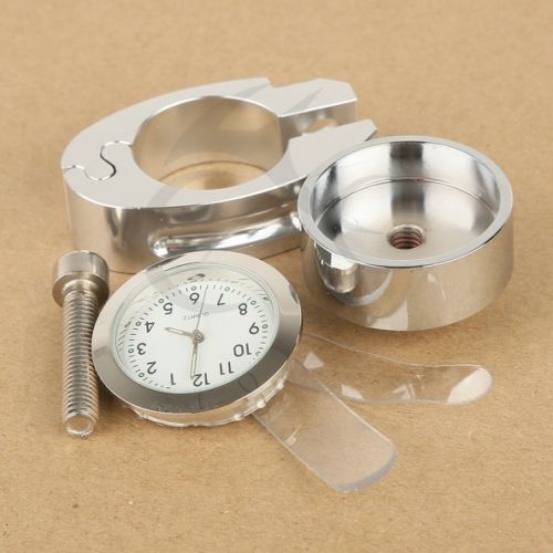 Motorcycle 7/8" 1" Handlebar Mount Clock Watch for Kawasaki Ninja ZX Vulcan ZRX: B