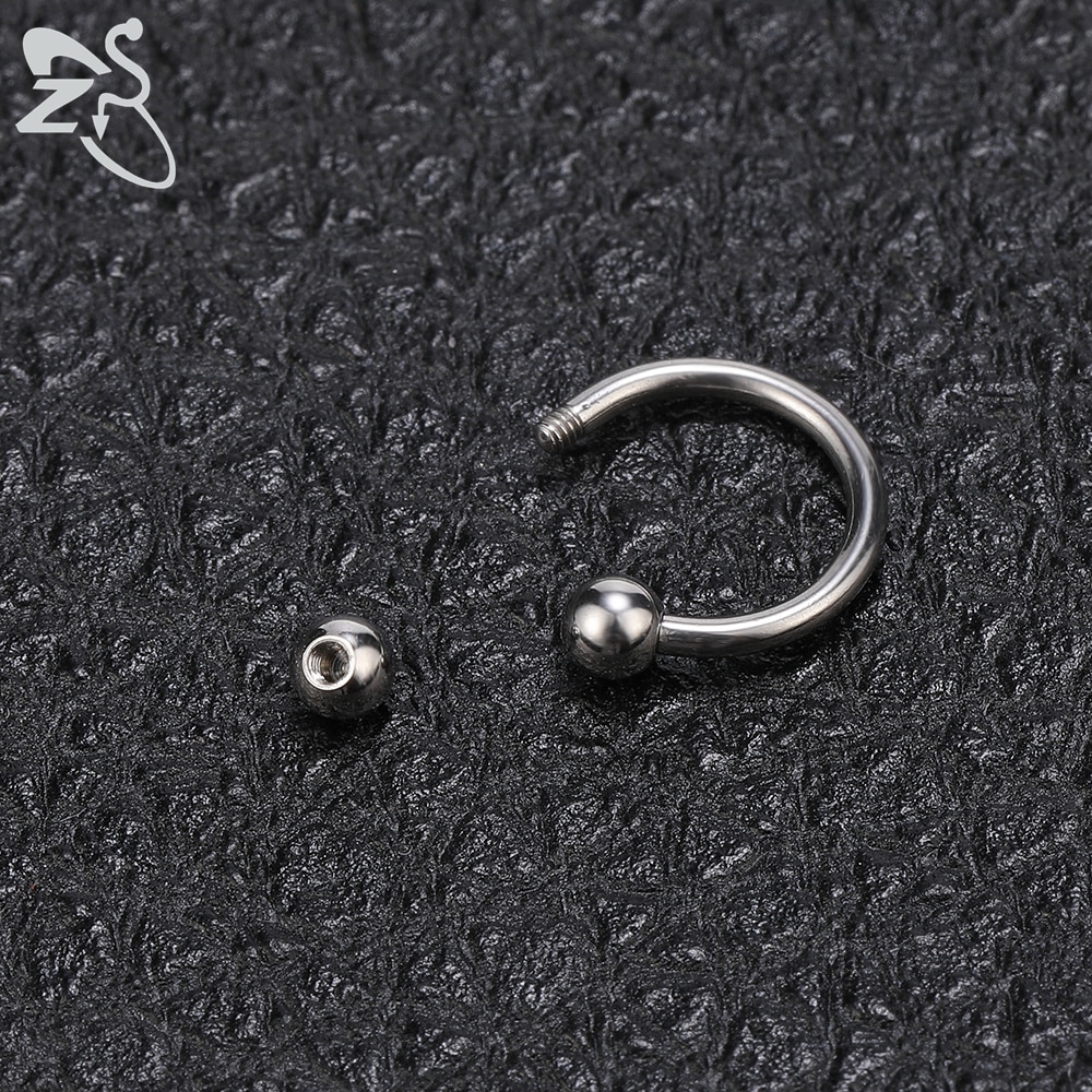 ZS 1 STÜCK 316L Edelstahl Nasenring 14G 16G Nasenpiercings Wendel Ohrpiercing Damen Herren Septum Ringe Körperpiercing Schmuck