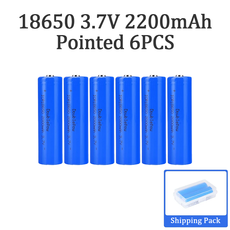 100% capacidade 18650 2200mah 3.7v nova bateria de lítio recarregável original para calculadora de calendário eletrônico: Azul