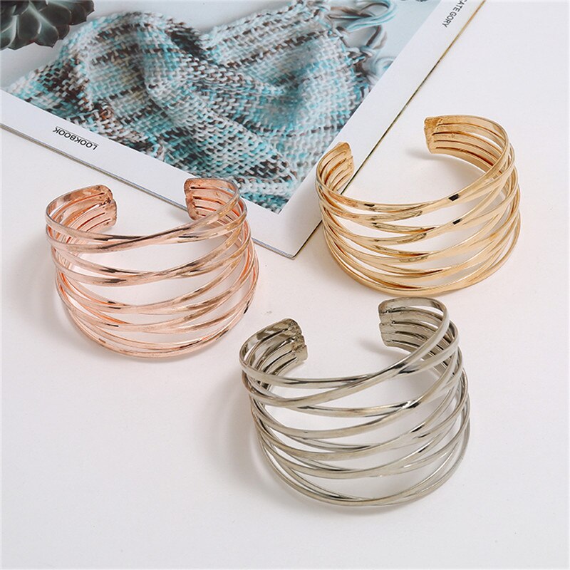 LZHLQ Cuff Bangles For Women Brand Big Bohemia Boho Bangles Indian Girls Bracelets & Bangles Female Cute Ladies Jewelry