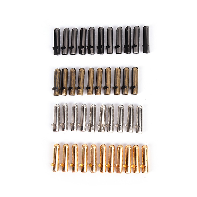 10 Uds herretes de Metal DIY cordones de zapatos reparación Cordón de zapato puntas de repuesto cabeza herramienta al aire libre