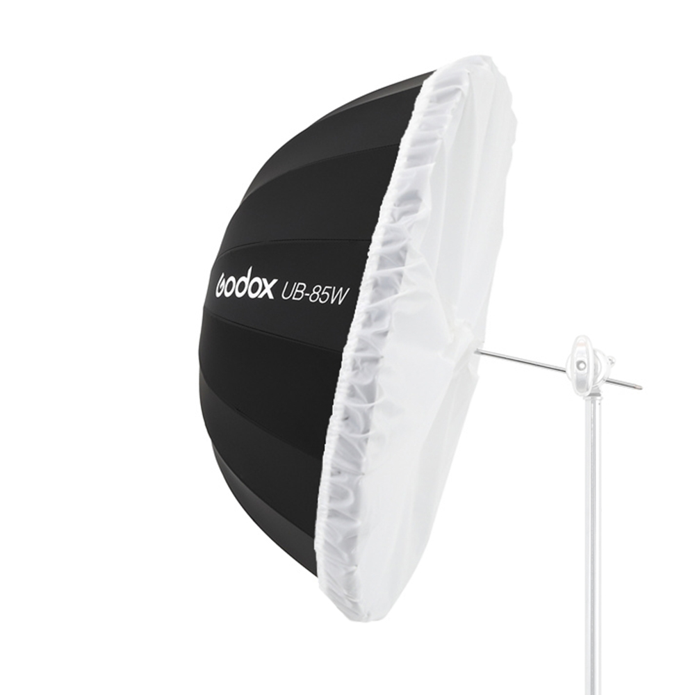 Godox UB-85W 33.5in 85Cm Parabolische Zwart Wit Reflecterende Paraplu Studio Licht Paraplu Met Zwart Zilver Diffuser Cover Doek