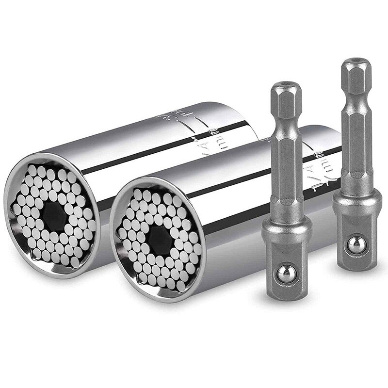 LIXF Universal Socket Grip Adapter 4PCS Grip Socket Set Ratchet Wrench Power Drill Adapter 1/4 Inch-3/4 Inch(7Mm-19Mm), Professi