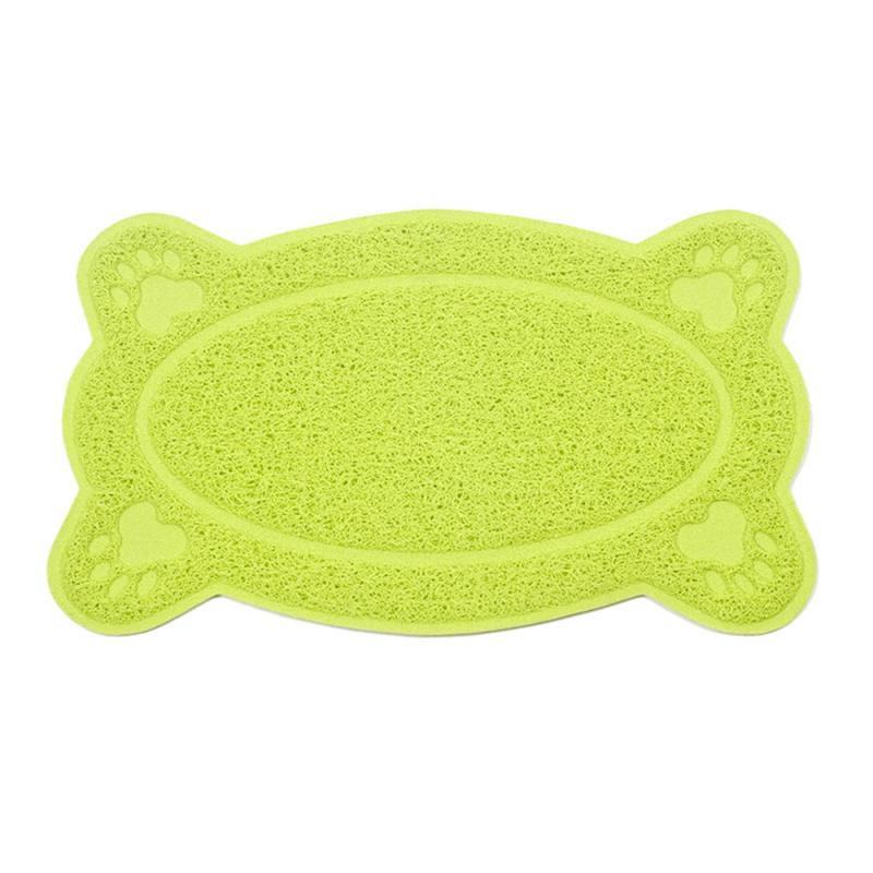 Waterdicht Huisdier Mat Voor Hond Kat Effen Kleur PVC Huisdier Voedsel Pad Huisdier Kom Drinken Mat Hond Voeden Placemat wassen Huisdier Producten: Bone Green / S