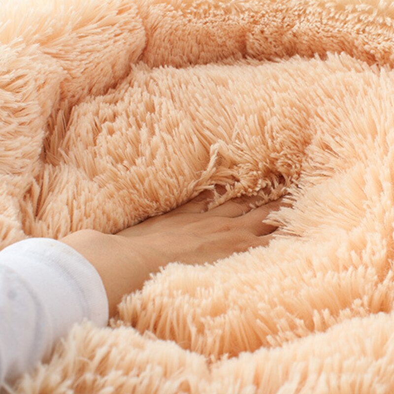 Pluche Huisdieren Ronde Hond Bed Matten Puppy Small Medium Honden Warm Chaise Longue Slapen Mand Hond Kat Ademend Kussen bedden