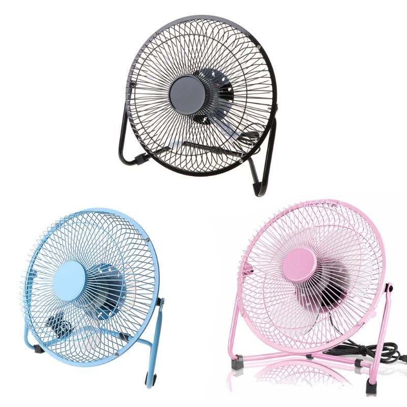 USB Powered Metal 8 Inch Portable USB Desk Fan with 2 Speeds Switch Personal Cooling Fan for Home Office Table Outdoor