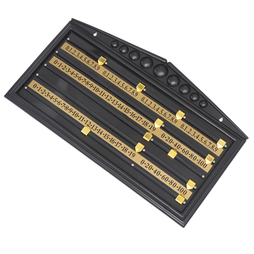 Plastic Snooker Pool Scoreboard Game Scorer Billiard Accessories Home Club Supplies (Black)