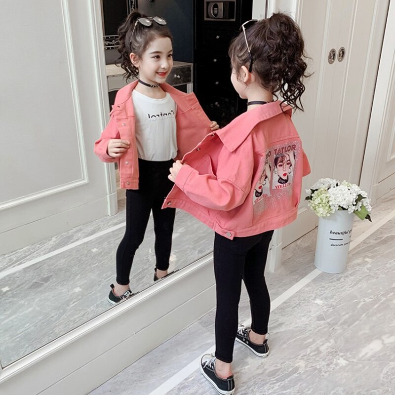 Abrigo vaquero para chicas chaqueta para niños, bonito , ropa vaquera para niños, ropa de adolescentes, de 8 a 12, TZ484
