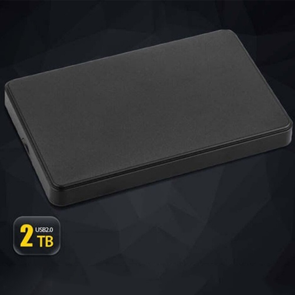 2.5inch Mobile External Plastic USB 2.0 High Speed Slim 2TB SATA Durable Black HDD Case