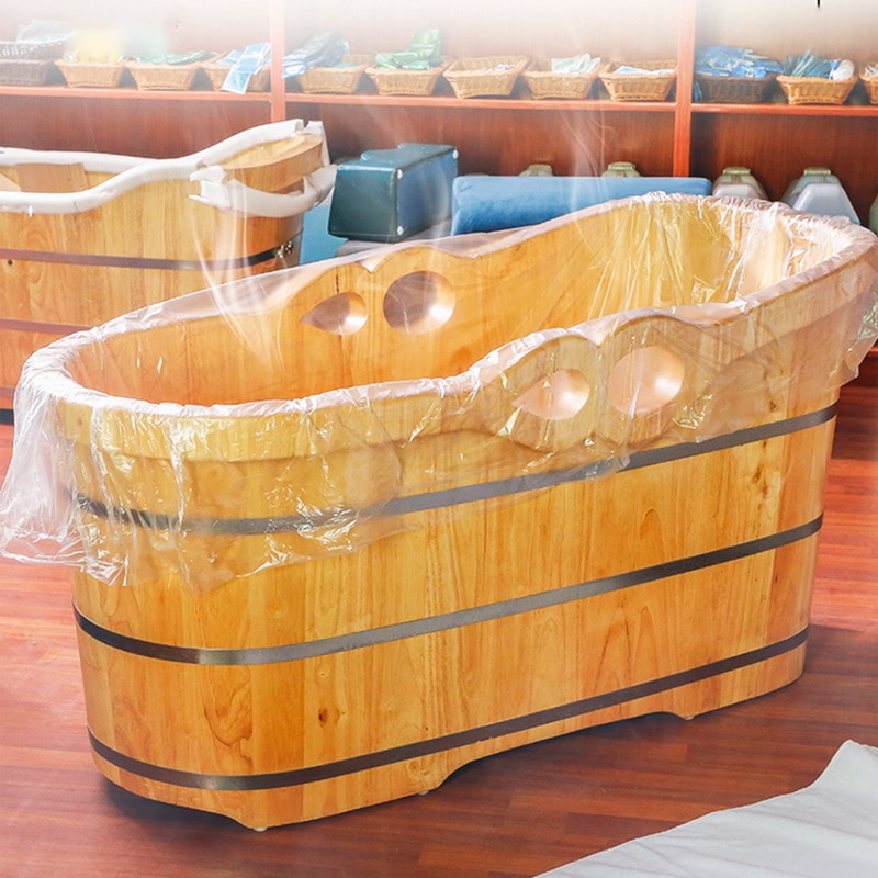 25Pcs Disposable Bathtub Cover Liner Ultra Large Bathtub Liner Health Plastic Bag for Household and Hotel Bath Tubs