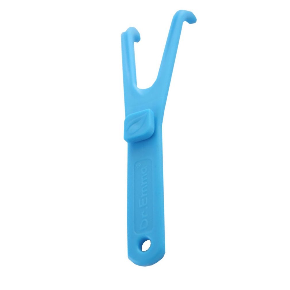 Y forme dentaire porte-fil sécurité santé spéciale de poignée interdentaire dents nettoyage bâton outils support d'aide: Bleu