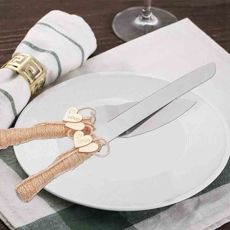Rustic Wedding Cake Knife and Server Set, Wedding Cake Knife Serveing, Rustic Style Wedding Cake Cutter Set for Partys Weddings