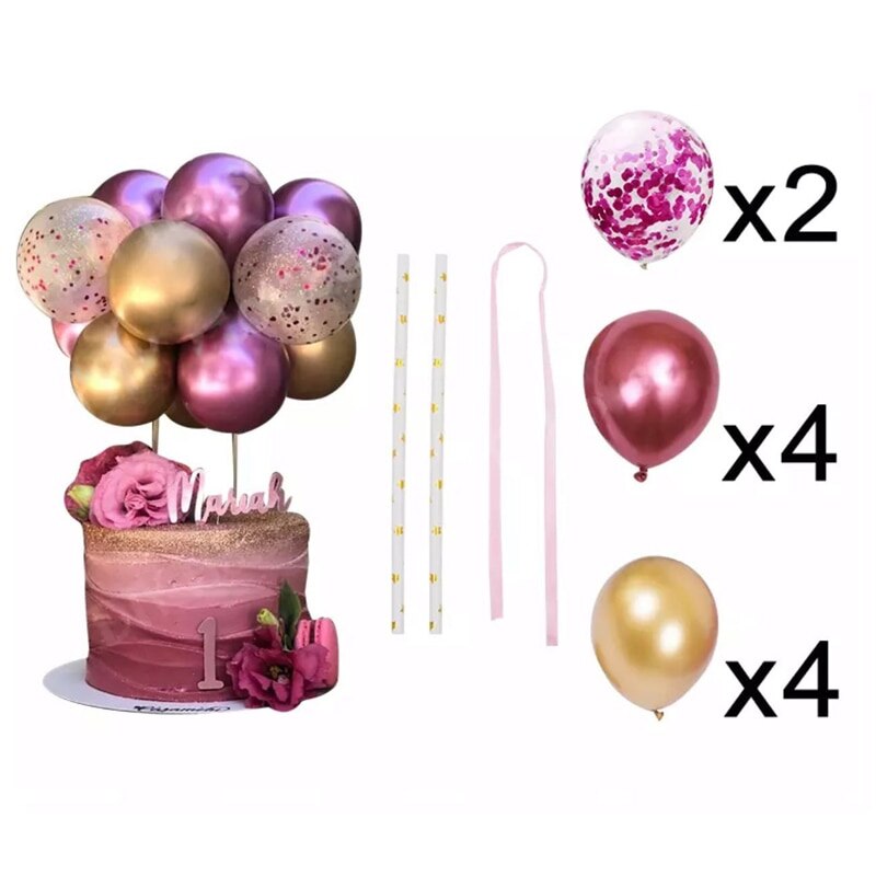 10pcs 5 Inch Metal Balloon Cake Topper Cloud Shape Confetti Balloons For Birthday Baby Shower Wedding Party Decor Home Supplies: 10