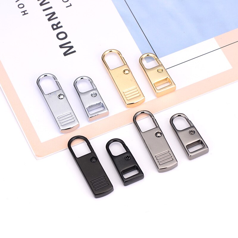 Stainless Steel Zipper Puller Thickened Reinforced Zipper Puller Zipper Replacement Repair Zipper Accessories 6 Pieces