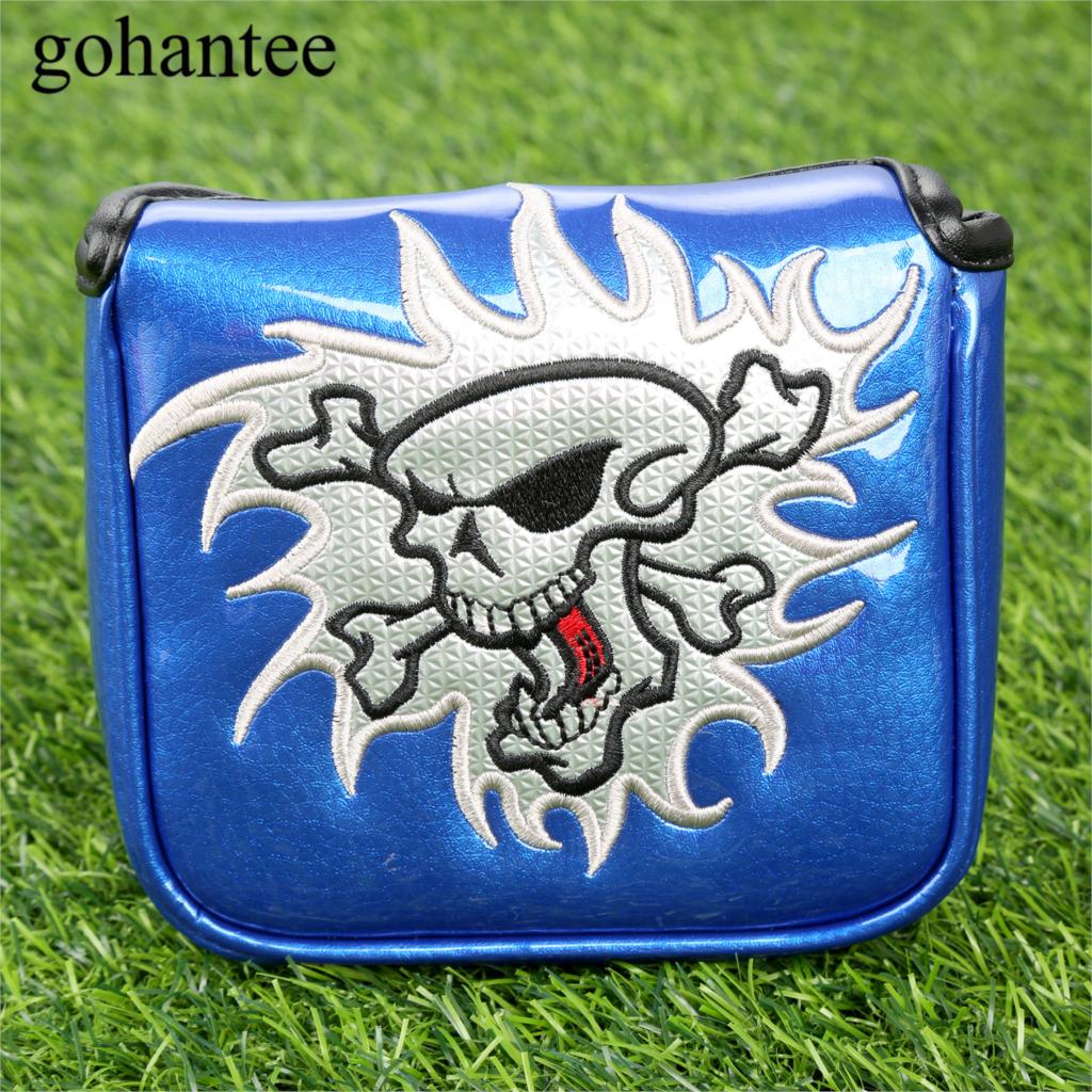 1 Pc Square Golf Putter Headcover PU Leather Golf Club Head Covers With Magnetic Closure Fit All Mallet Style Putters 4 Colours: Blue