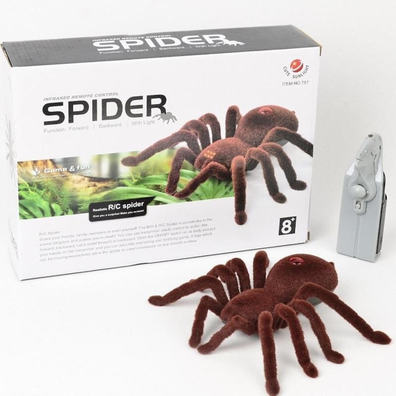 Infrared Remote Control Spider Halloween Toy Infrared RC Control Spider Toy Spider Climbing Simulation Scary Wall Toy Remot Y9Y4