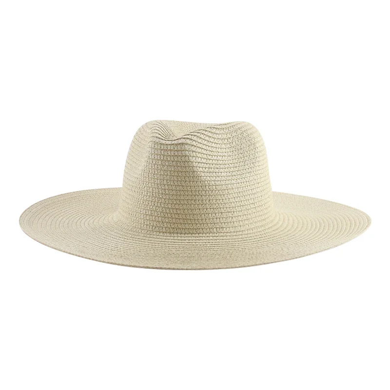 Vrouwen Hoeden Grote Rand 11Cm Mannen Vrouwen Kaki Wit Zwart Stro Hoeden Zon Strand Vrouwen Zomer Emmer Hoeden sombrero De Mujer: Rood
