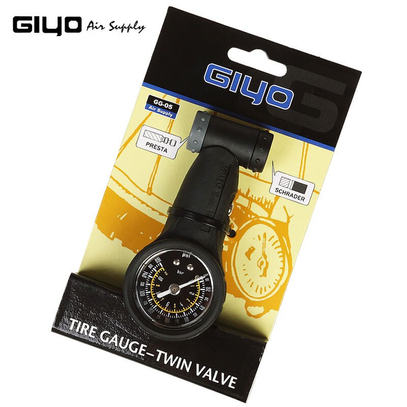 Giyo däck bord cykel däck tryckmätare 160 psi mountain road cykel luft däck mätare för presta ventil/schrader ventil
