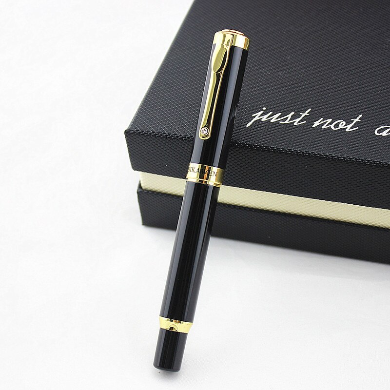 DIKA WEN 8012 brand F nib Cute metal Fountain pen school Office Stationery Kawaii Writing ink pens: A