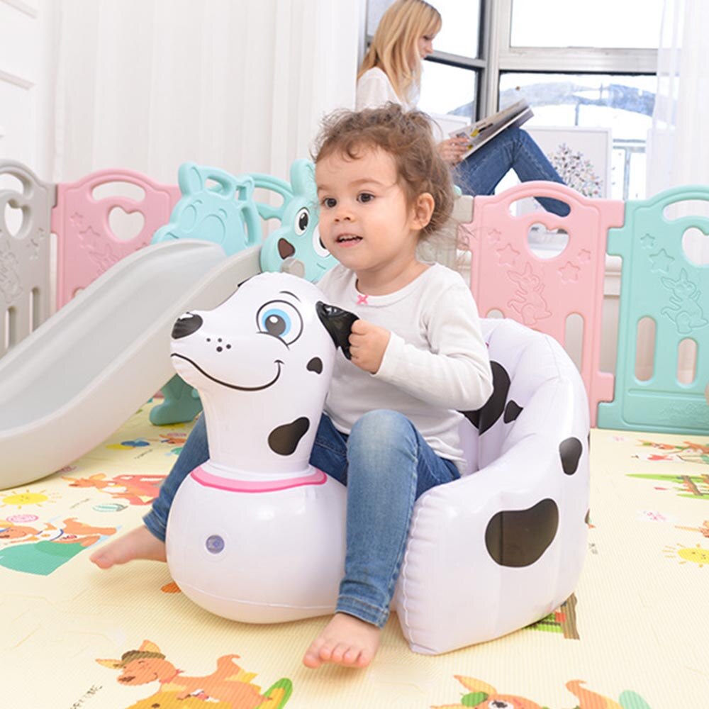 Baby oppblåsbar stol 56*50*30cm strand bad basseng sofa stol sete tegneserie bærbart barnesete for 3 m-5 t baby