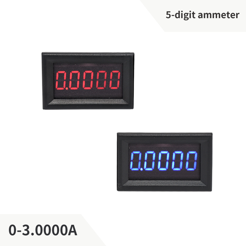 LED Display Meter Digital Ammeters Panel 5 Digit Current Amp Gauge Tester High precision 0-3A Resolution 0.1MA