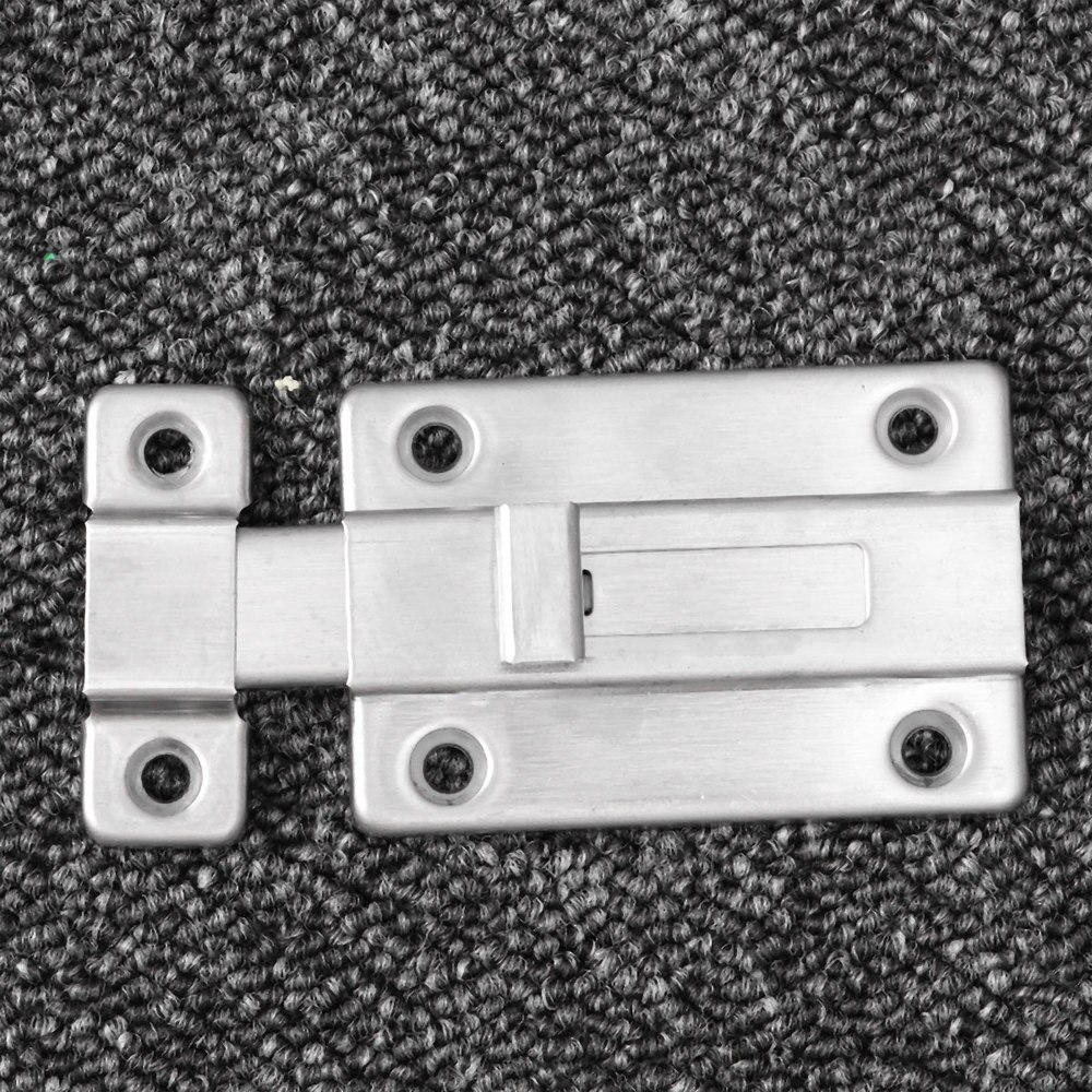 3pcs 3 Inch Stainless Steel Door Bolts Latch Sliding Door Lock Slide Bolts Hasp Staple Gate Safety Lock for Internal Doors (Silv