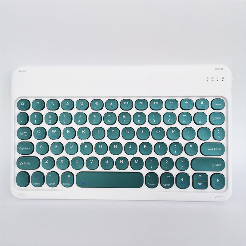 for Samsung Galaxy Tab A7 10.4 S6 Lite Keyboard Round Cap Vintage 10 inch Keyboard for Huawei/Xiaomi/iPad Magnetic Keyboards: green