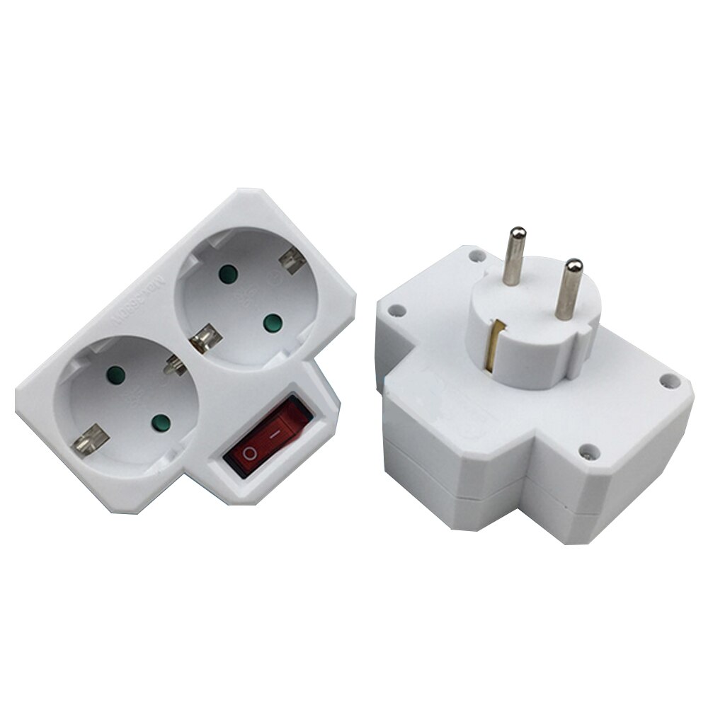 EU Conversion Plug Socket 250V 16A Double Socket Conversion Socket With Outlet Switch Plug Power Adapter Socket EU standard Plug