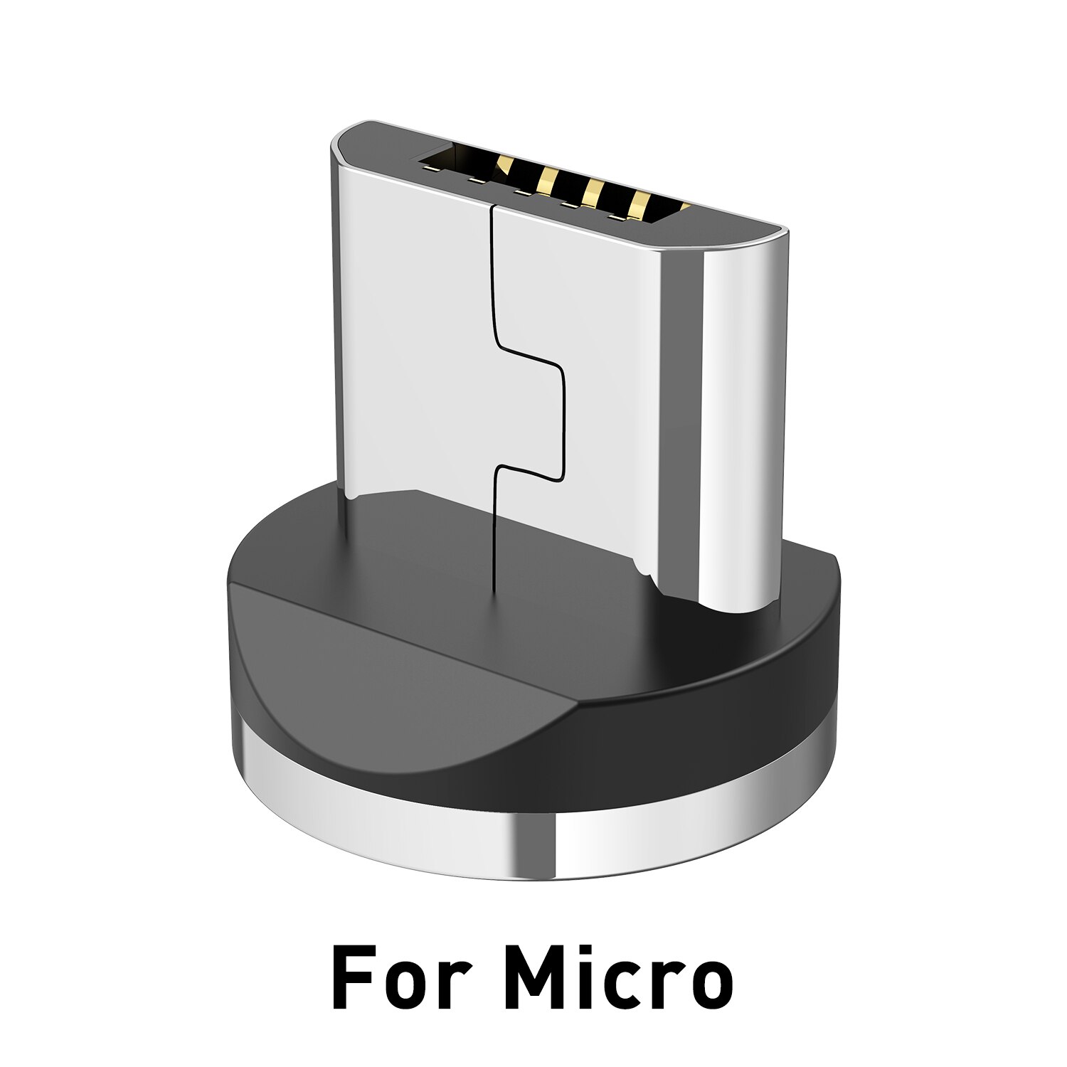 Gtwin 540 graus de rotação 3 em 1 carregamento magnético conector mini usb carregador telefone acessórios adaptador magnético micro usb c: Only Micro Plug