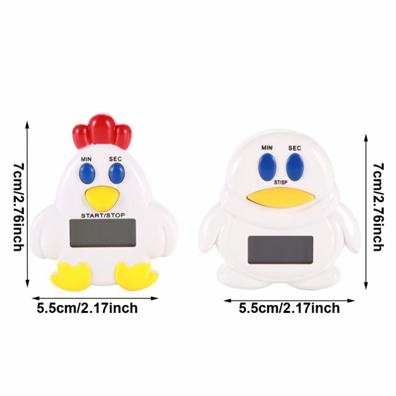 Cute Cartoon Chicken Penguin Type Electronic Timer Kitchen Timer