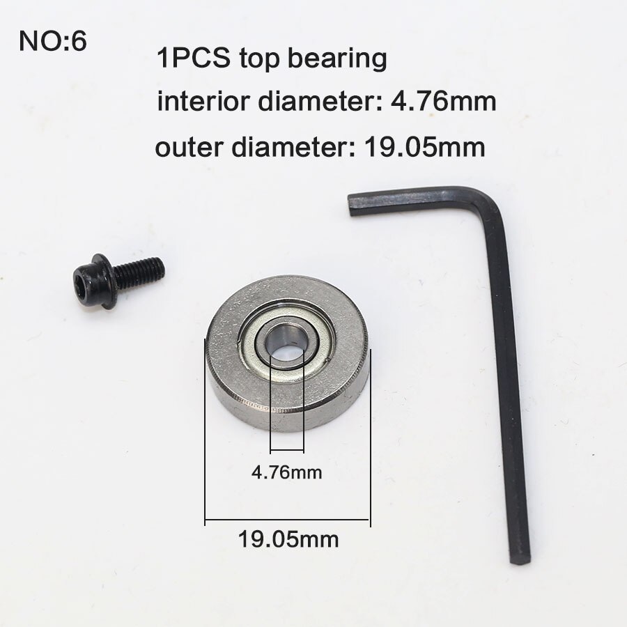 Rodamiento y anillo de parada para Router Bit SH 1/2, 3/8, 3/4, 1/4 de 1/2 &quot;, 5 unidades: NO6