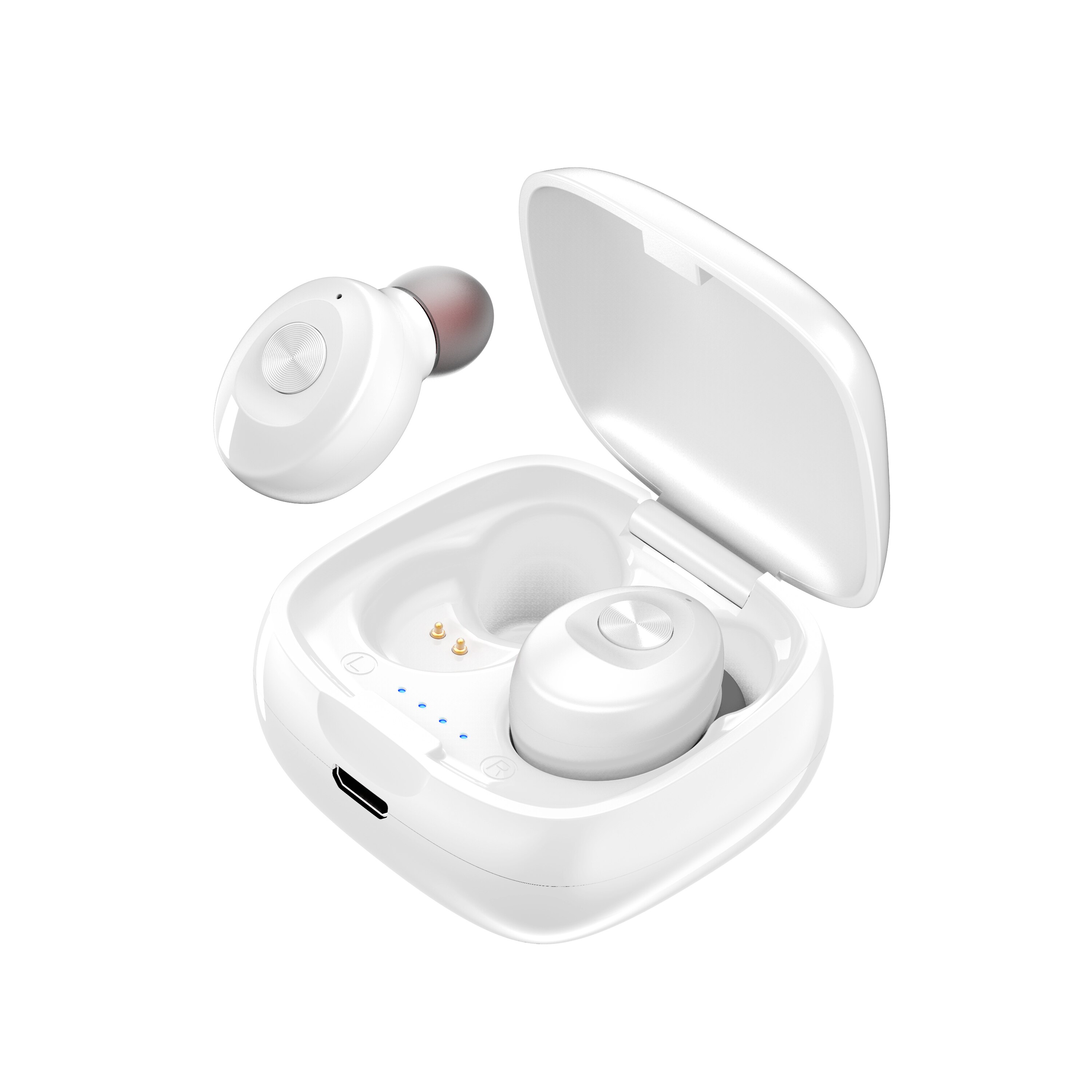 Bluetooth  v5.0 tws ægte trådløse stereo øretelefoner xg -12 støjreduktion øretelefon: Hvid