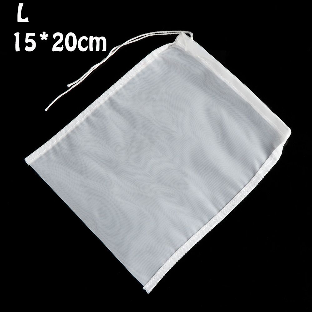 Reusable Fine Mesh Wine Strainer Juice Soymilk Nut Milk Tea Nylon Filter Bag Bowl Shape Food Coffee Filter Cheese Cloth: L