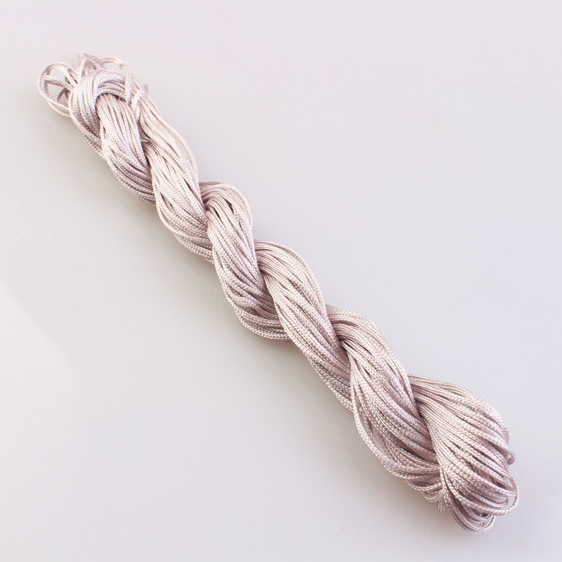 Cordón anudado chino de nailon, 23 colores, 1mm, hilo de macramé Shamballa, cordón para cuentas para fabricación de pulseras: Naranja