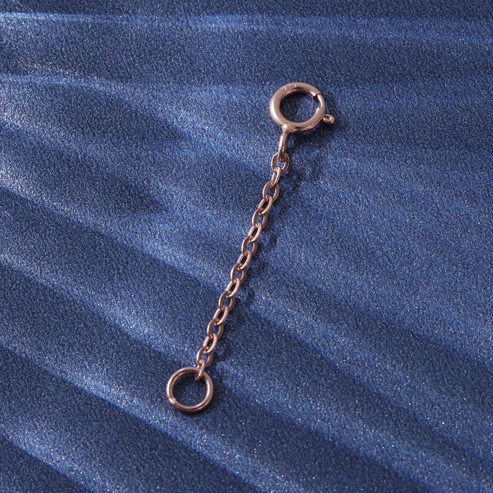 Kæde holdbart guld sølv rosa guld til armbånd halskæde gør-det-selv smykker tilbehør forlænger sikkerhedskæde forlænger